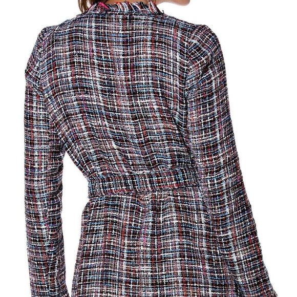 $149 NWT Boston Proper Tweed Tie Waist Jacket Size: XS - Picture 3 of 4
